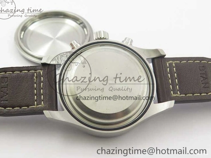 MIROTIME 1221 Pilot Chrono Spitfire IW387903 SS ZF 1:1 Best Edition Black Dial on Brown Leather Strap A OdorResistant 7127